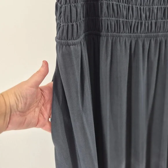 Lane Bryant Navy Ombre Floral Maxi Dress 22/24 2X Smocked Boho Beach Sundress - Picture 12 of 16